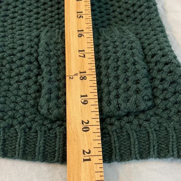 Talbots Chunky Knit Forest Green Cardigan Sweater Size SP - Picture 6 of 6